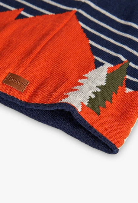 Bufandes blau marí estampat