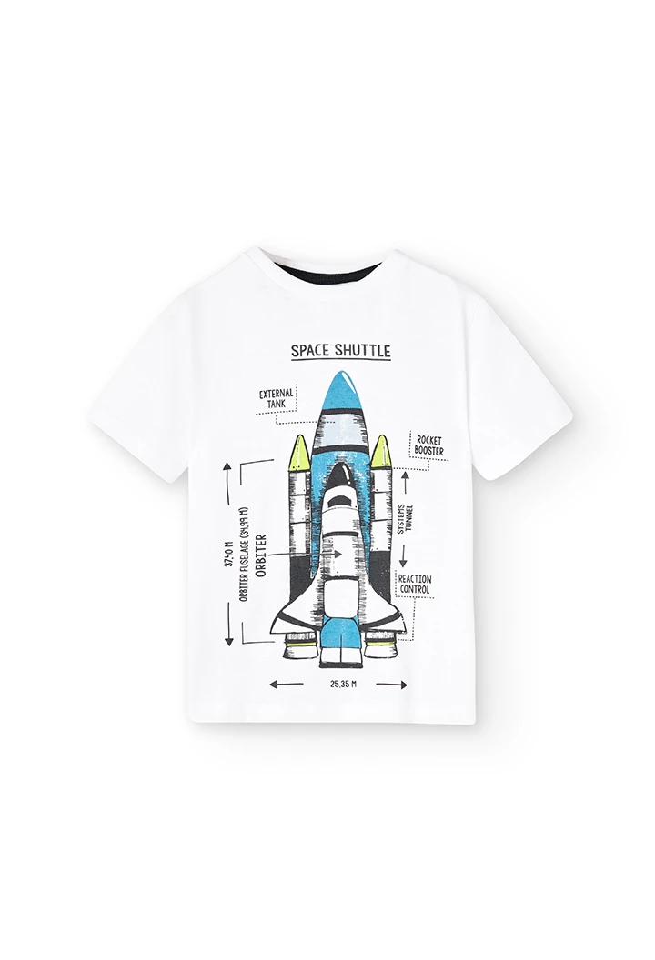 Camiseta punto manga corta "shuttle" de niño