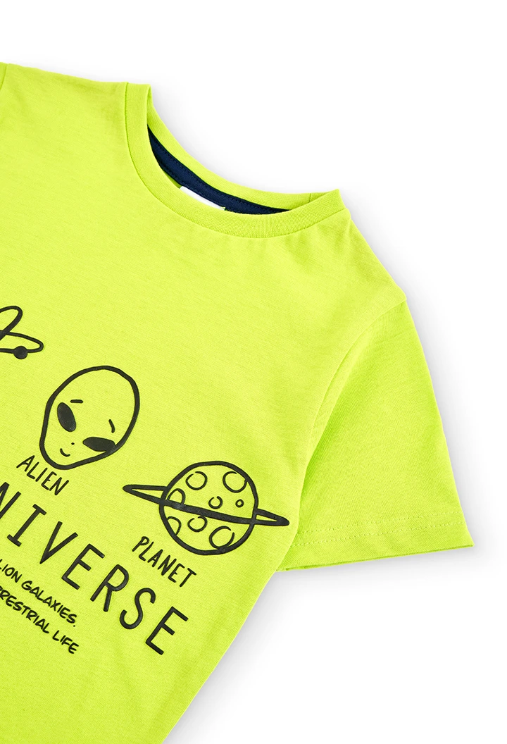 Camiseta malha manga curta para menino
