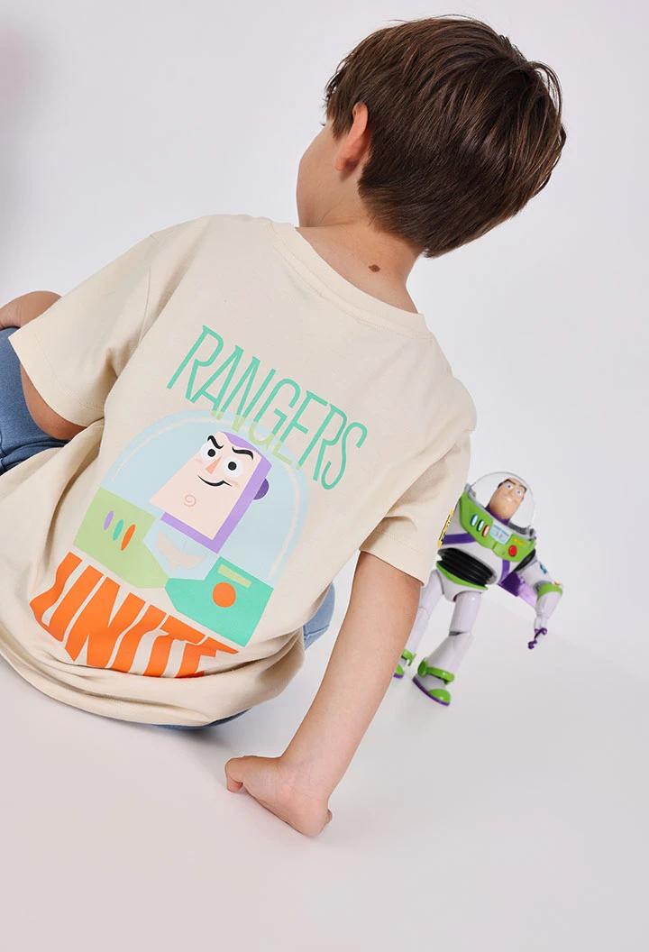 Camiseta unisex algodón beige