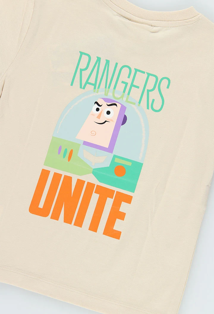 Camiseta unisex algodón beige