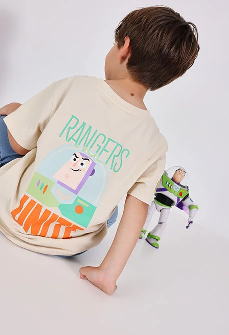 Camiseta unisex algodón beige