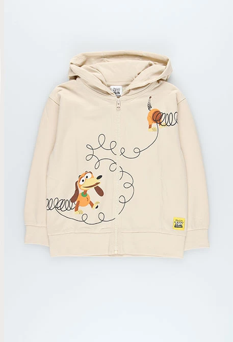 Giacca unisex con cappuccio beige