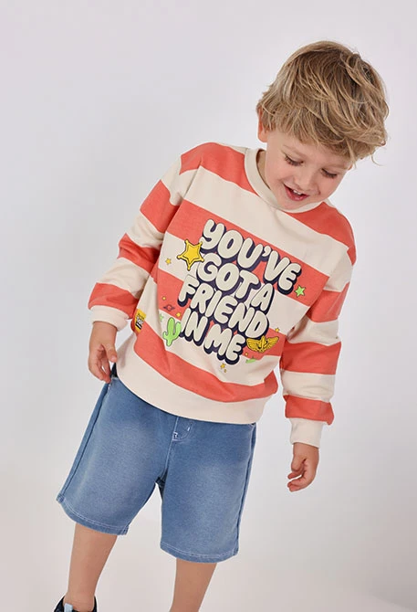 Sweatshirt unisex stirped