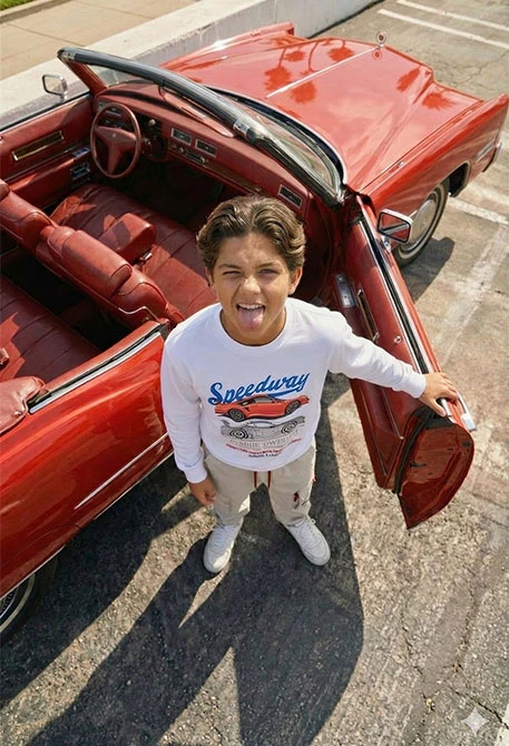 Children?s white long-sleeve cotton jersey T-shirt