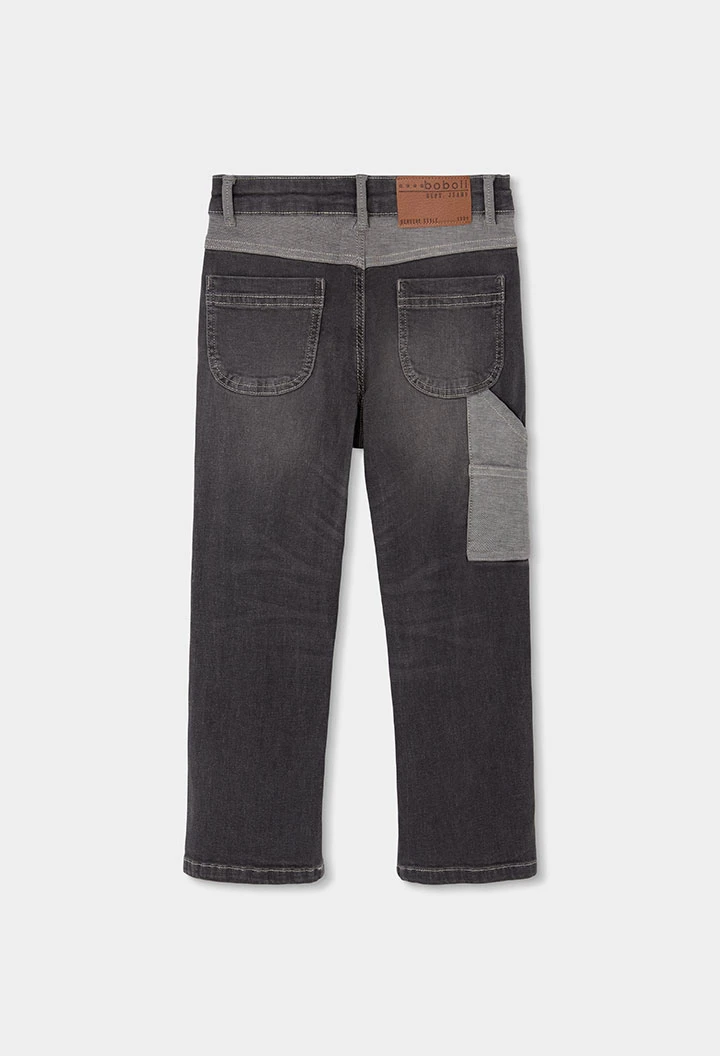 Jungen-Jeans grau Denim-Hose