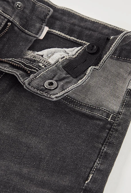 Pantaloni bambino denim grigio