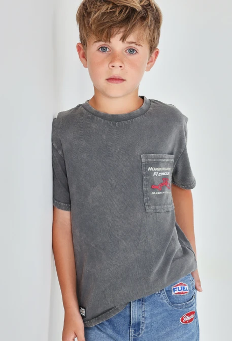 Kinder T-Shirt Baumwolle Grau