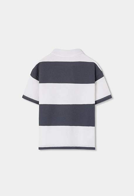 Polo nen cotó en negre i blanc