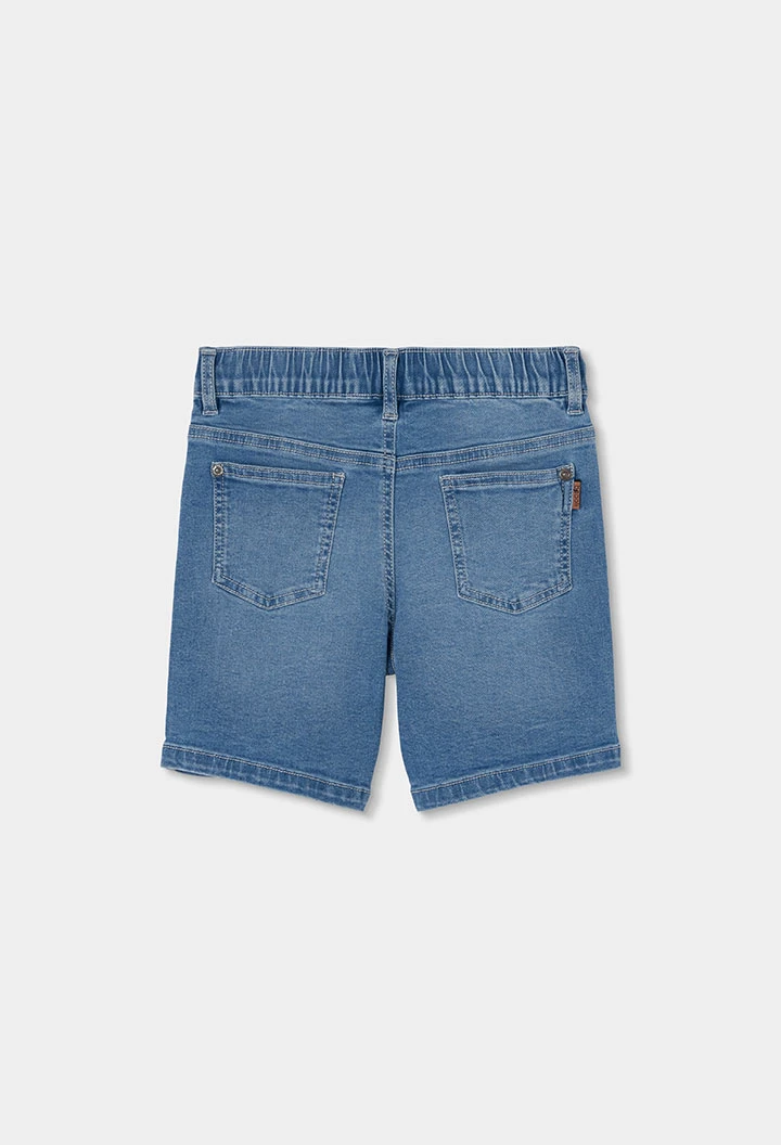 Bermudas denim elástico azul