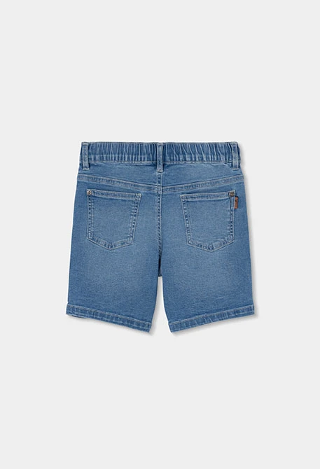 Bermudas denim elástico azul