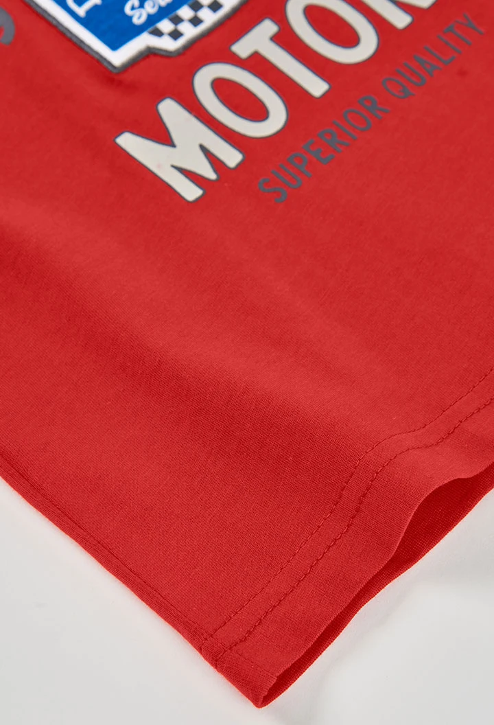 Camiseta niño algodón granate