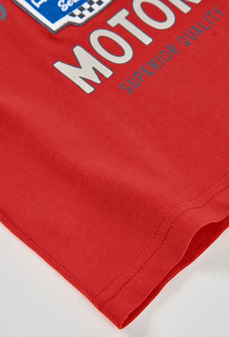 Camiseta niño algodón granate