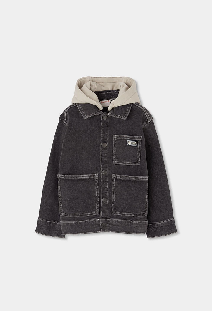 Jungenjacke aus grauem Denim