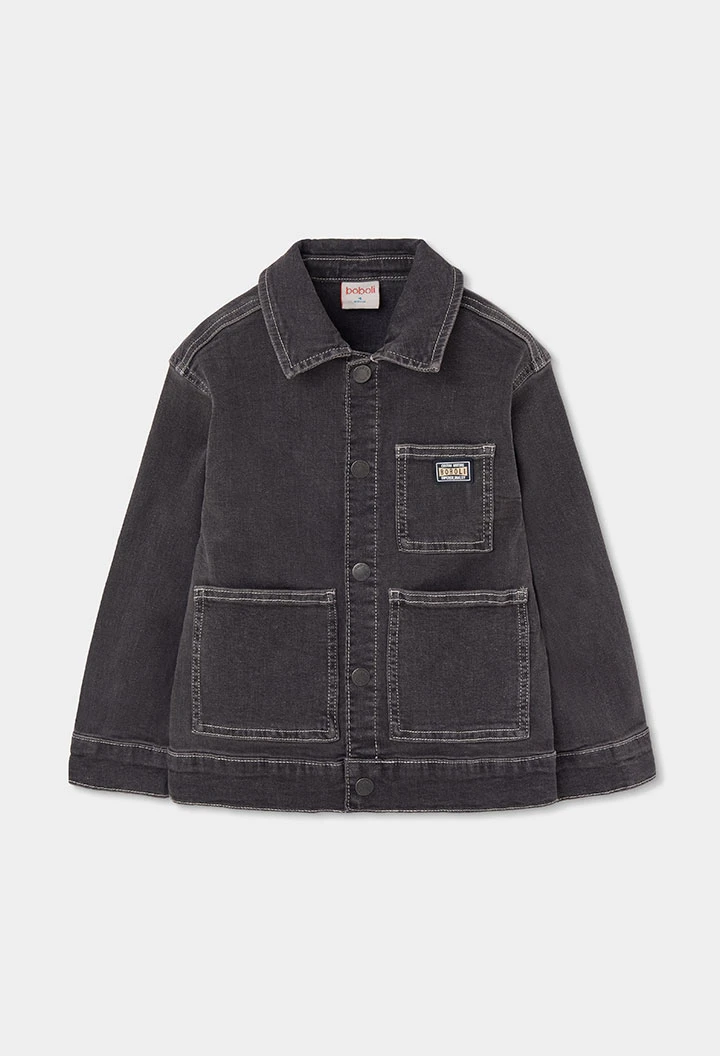 Jungenjacke aus grauem Denim