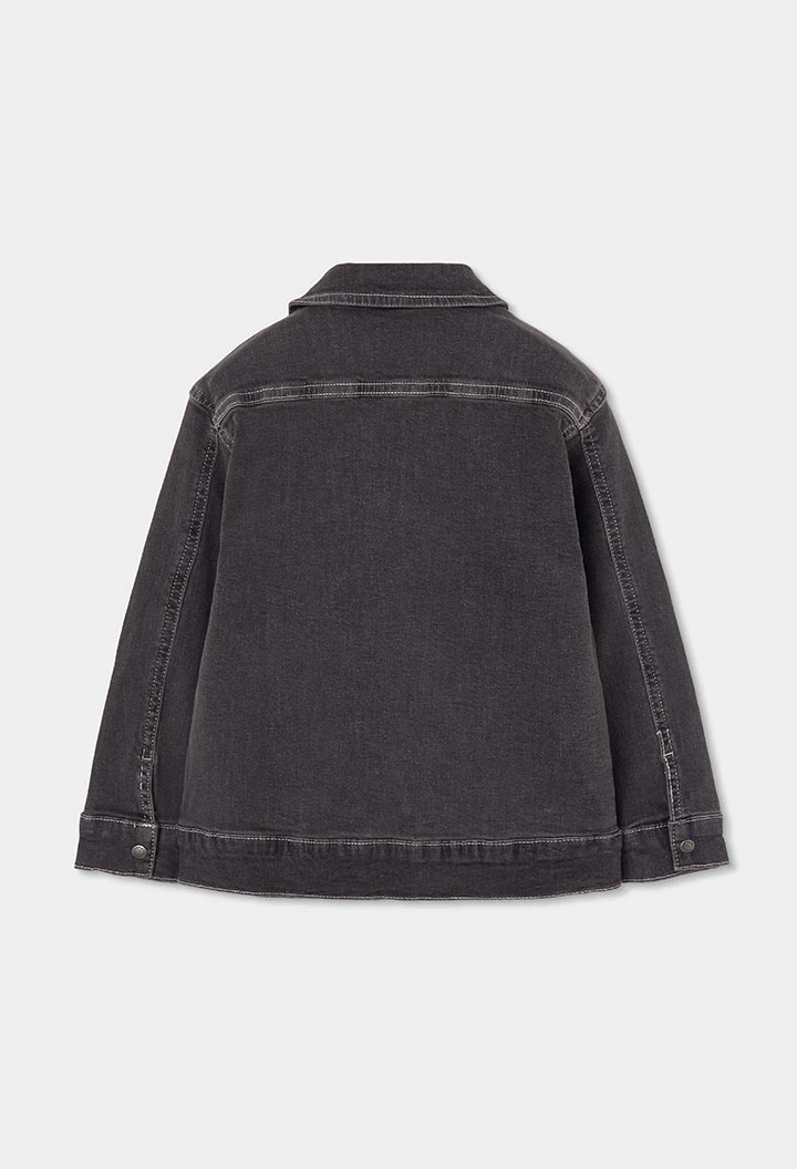 Cazadora niño denim gris