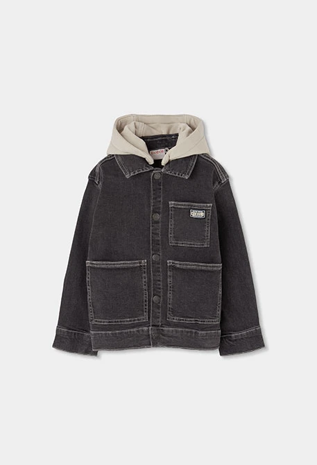 Grey denim jacket for boy