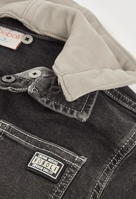 Jaqueta nen denim gris