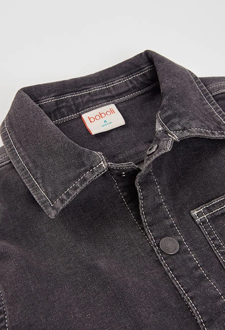 Giacca bambino denim grigia