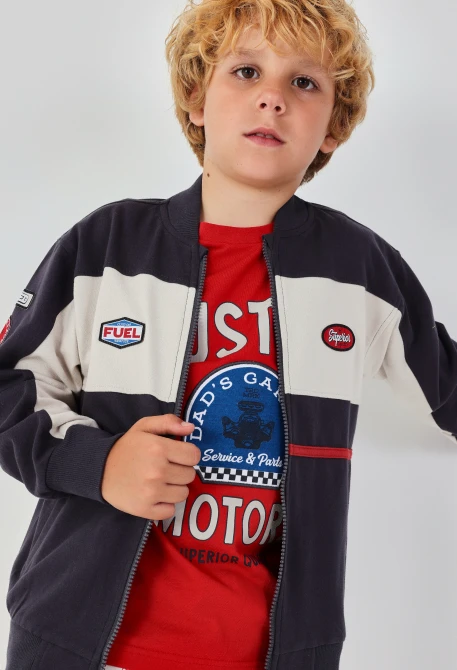 Graue Kinderjacke