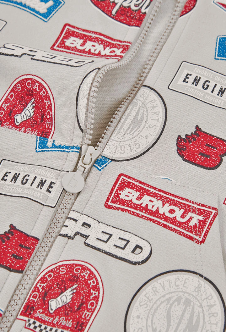 Jaqueta nen pelfa estampada