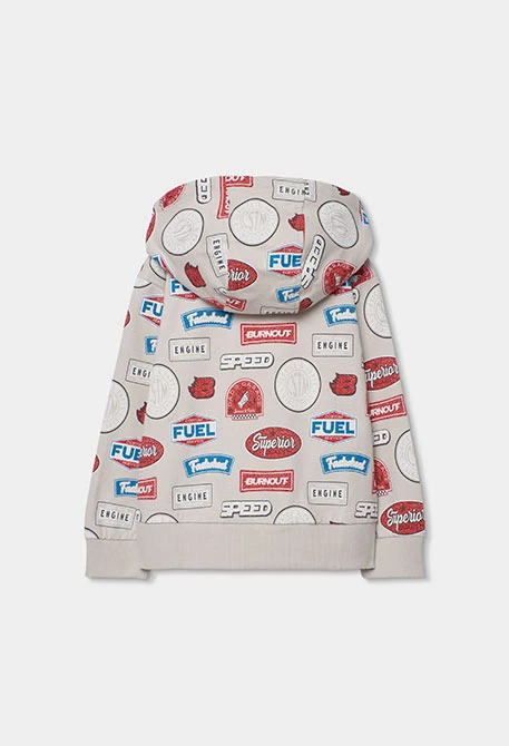 Jaqueta nen pelfa estampada