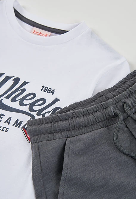 Ensemble enfant coton gris