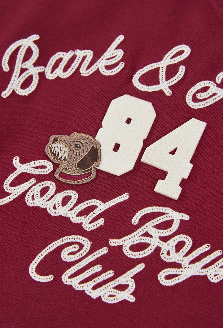 T-shirt en maille garçon grenat Good Boys Club