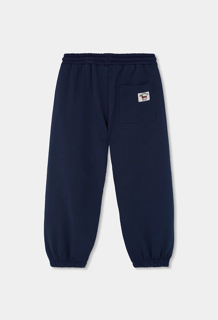 Pantalon molleton garçon bleu marine