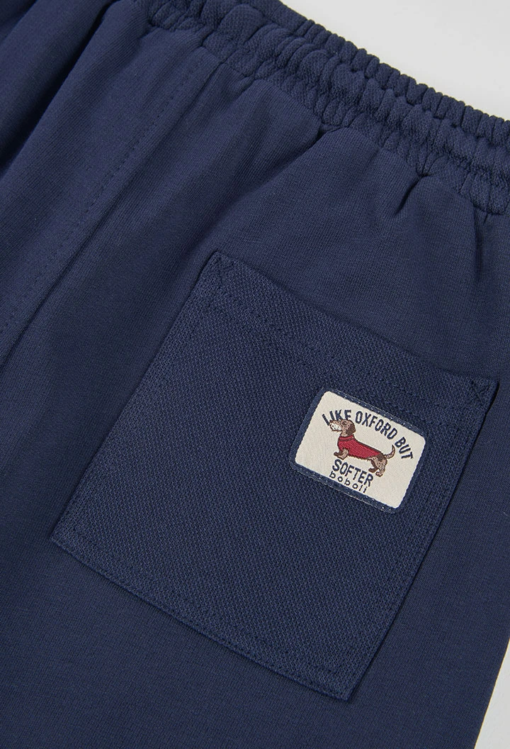 Pantalon molleton garçon bleu marine