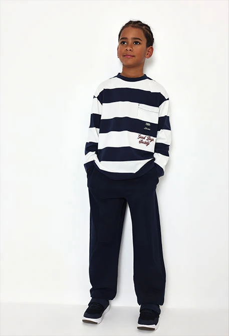 Pantalons de pelfa nen blau marí