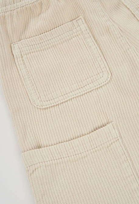 Pantaló de pana nen beix amb butxaques