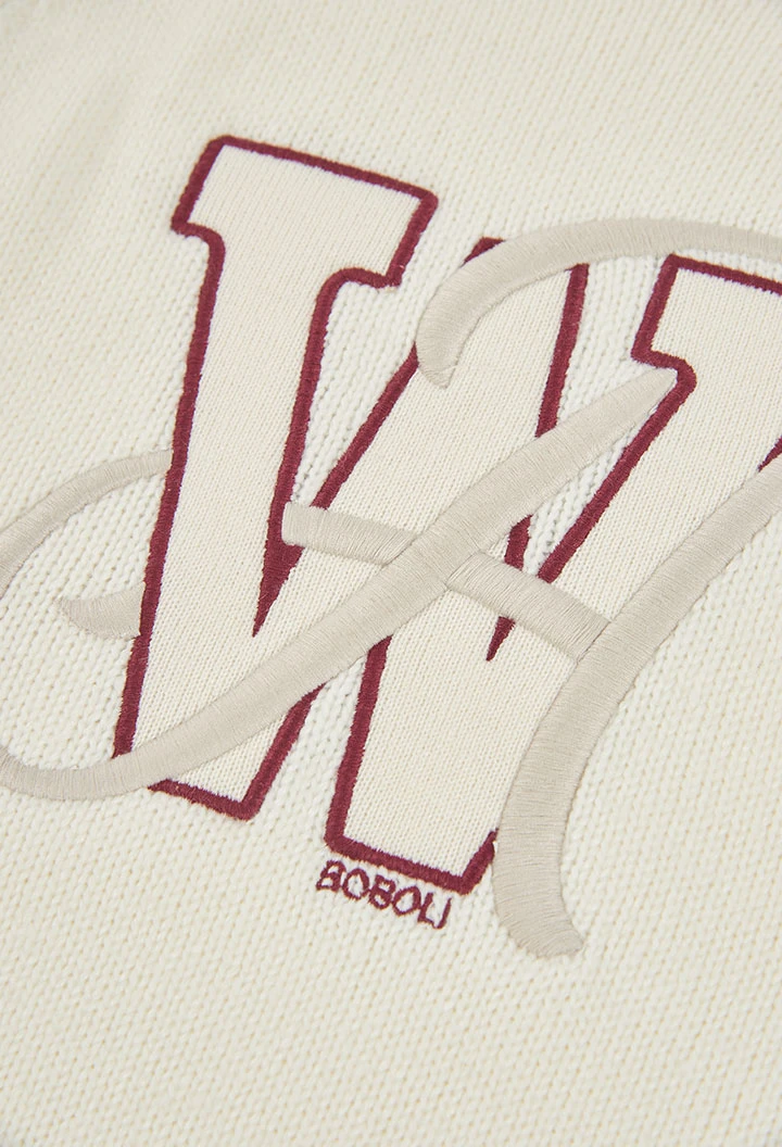 Jersey niño blanco con bordado de letras