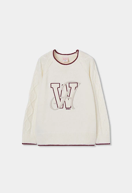 White boy\'s jumper with embroidered letters