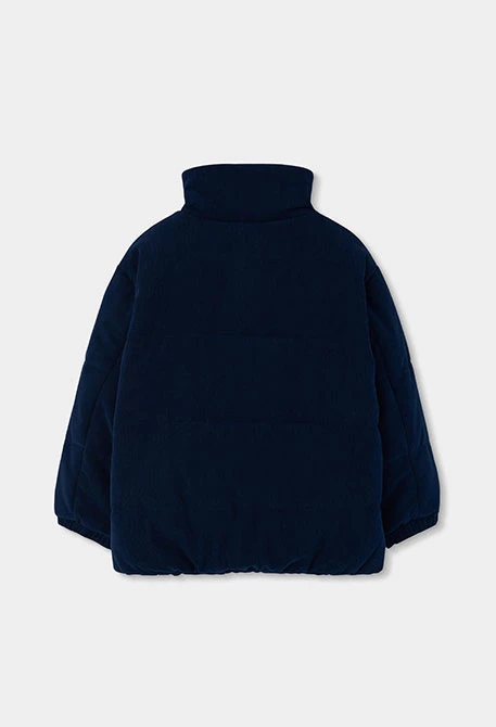 Parka de pana nen blau marí amb cremallera