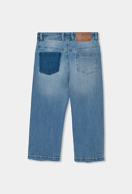 Pantalón denim elástico de niño