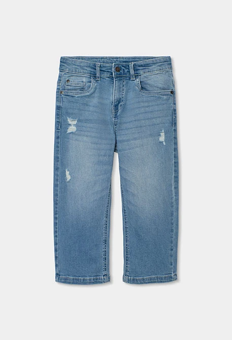 Pantalón denim elástico de niño