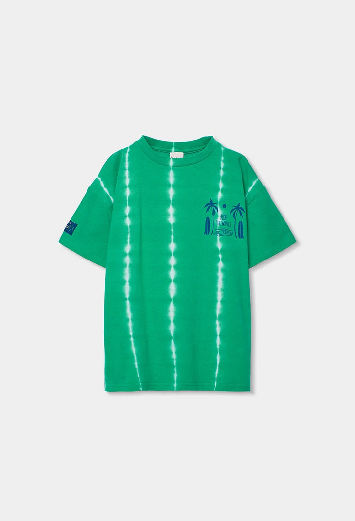 Camiseta niño algodón de verde