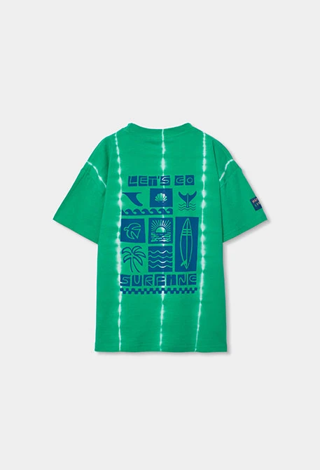 Camiseta niño algodón de verde