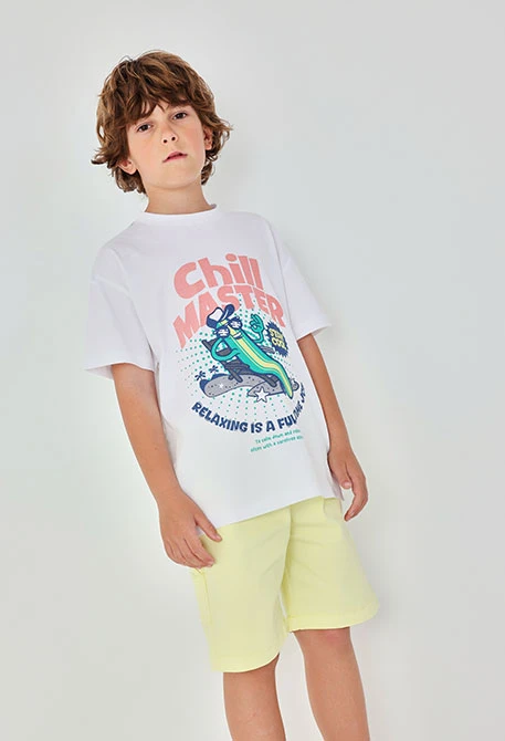 Bermuda in maglia gialla