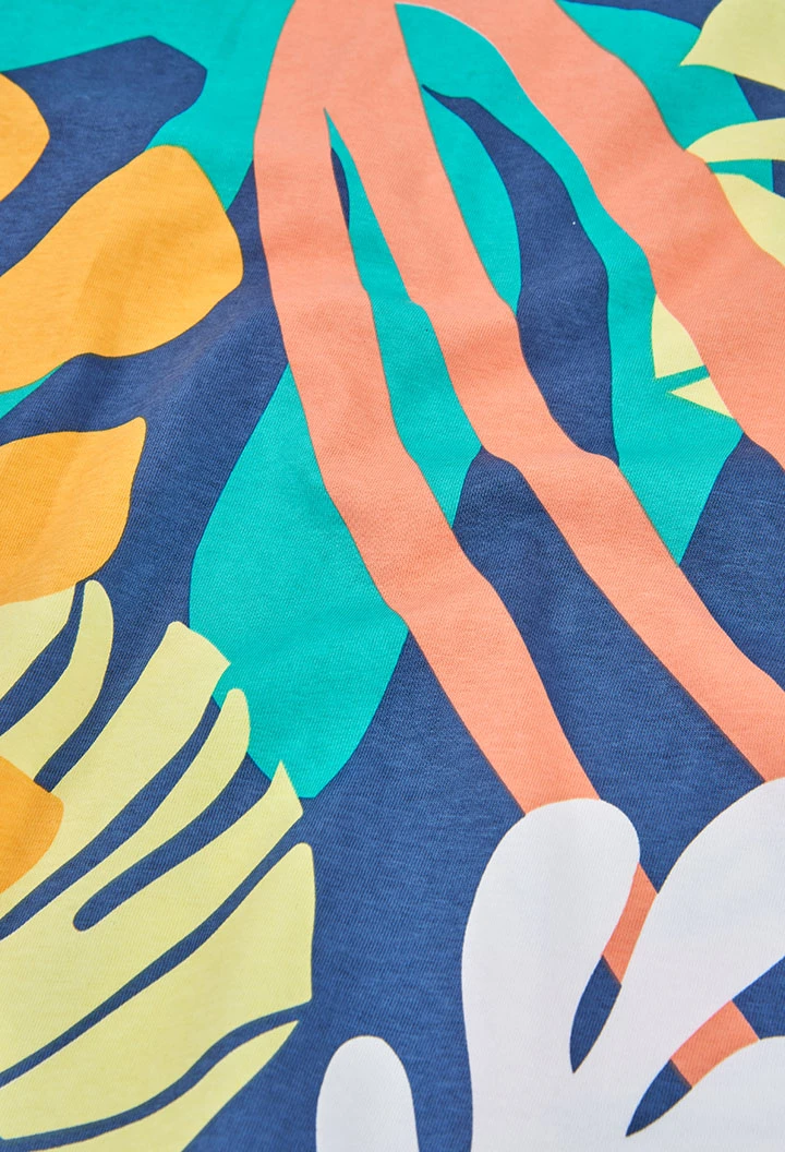 Camiseta algodão criança estampada