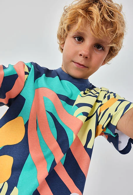 T-shirt en coton pour enfant imprimée