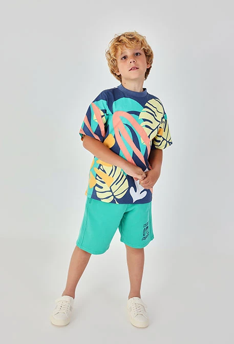 Camiseta algodón niño estampado