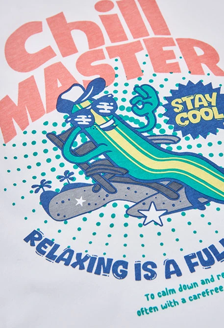 Baumwoll-T-Shirt für Jungen in Weiß mit Aufdruck