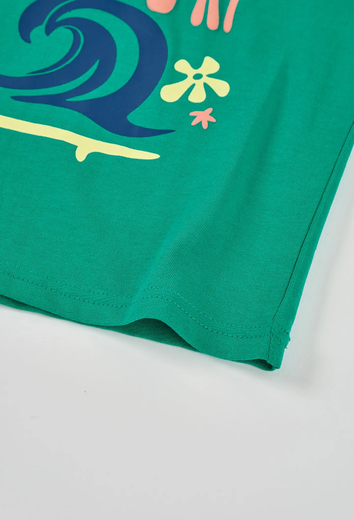 Conjunto menino t-shirt e calças algodão azul