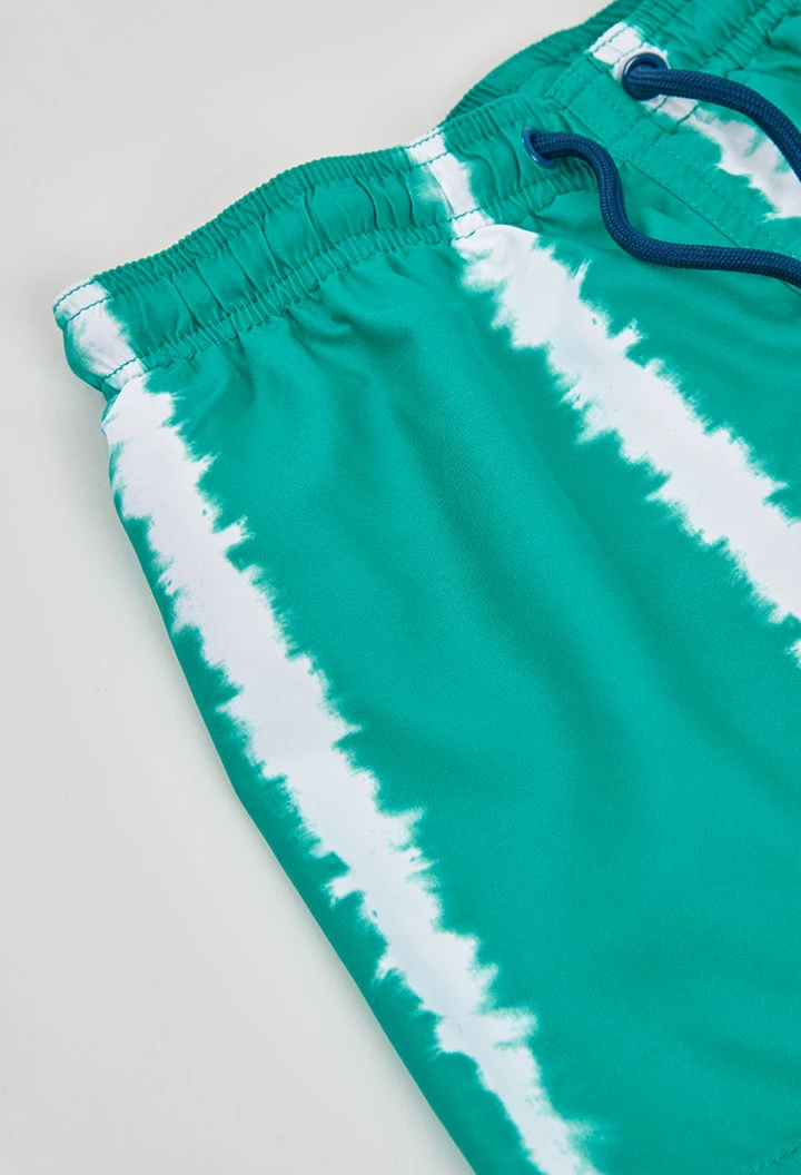 Maillot de bain enfant vert en tissu recyclé