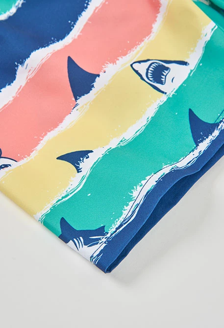 Maillot pour enfant en tissu recyclé bleu