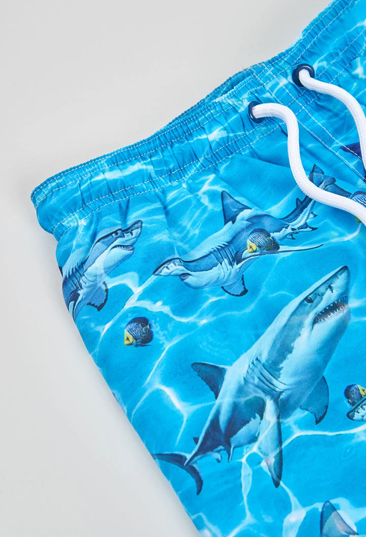 Banyador nen teixit reciclat blau