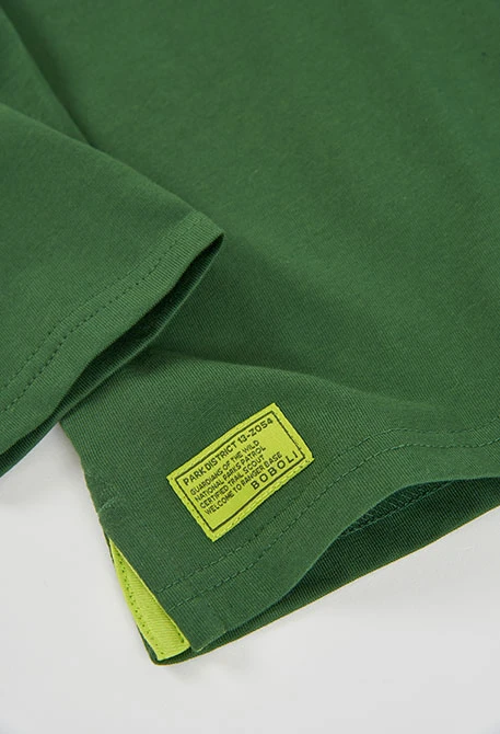 Camiseta de malha menino verde estampado carro