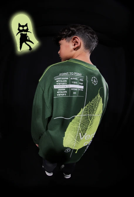 Camiseta punto niño verde estampado coche